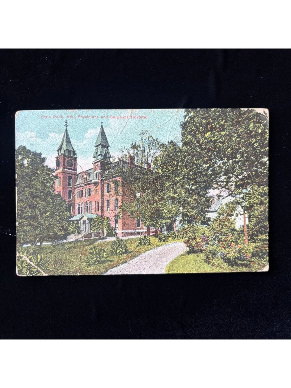 Antique Postcard 1909 Surgery Physician Hospital Little Rock AK Lanes Prairie MO